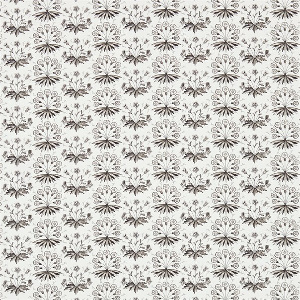 Primrose & Columbine Charcoal/Ecru Fabric by William Morris & Co.