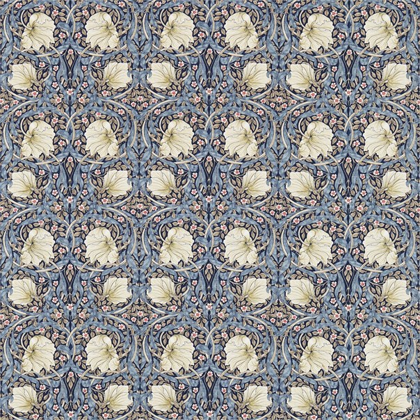 Pimpernel Indigo/Hemp Fabric by William Morris & Co.