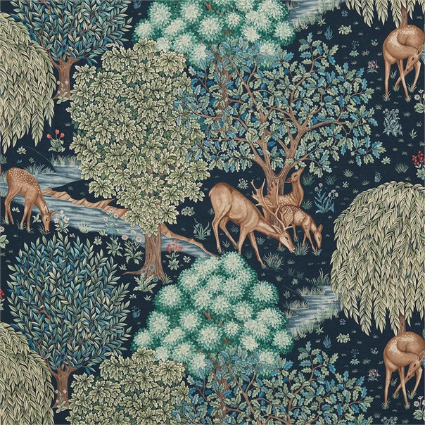 The Brook Tapestry Blue Fabric by William Morris & Co.