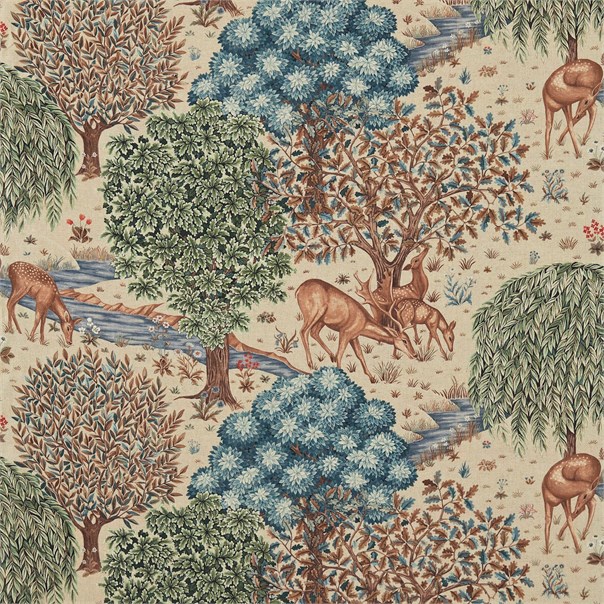 The Brook Tapestry Linen Fabric by William Morris & Co.
