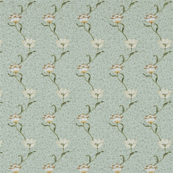 Garden Tulip Cowslip/Sea Green Fabric by William Morris & Co.