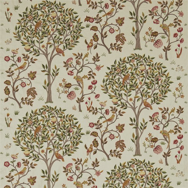 Kelmscott Tree Russet/Artichoke Fabric by William Morris & Co.
