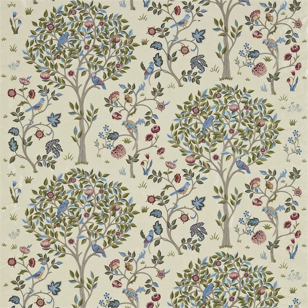 Kelmscott Tree Woad/Rose Fabric by William Morris & Co.