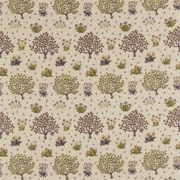 Orchard Mulberry/Olive Fabric by William Morris & Co.