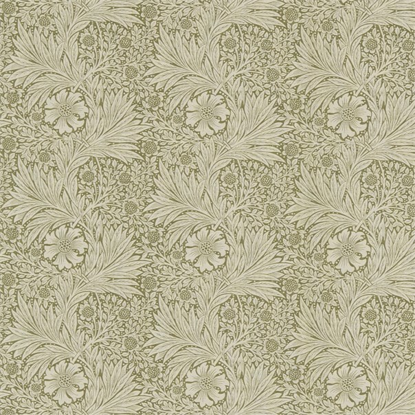 Marigold Olive/Linen Fabric by William Morris & Co.