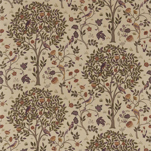 Kelmscott Tree Mulberry/Russet Fabric by William Morris & Co.