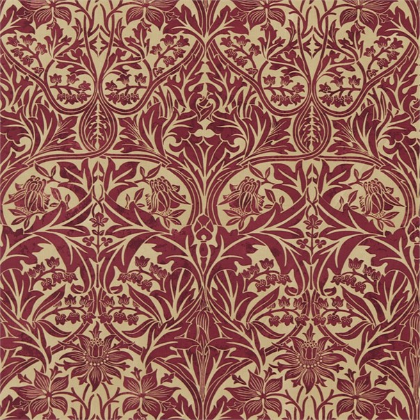 Bluebell Claret/Gold Fabric by William Morris & Co.