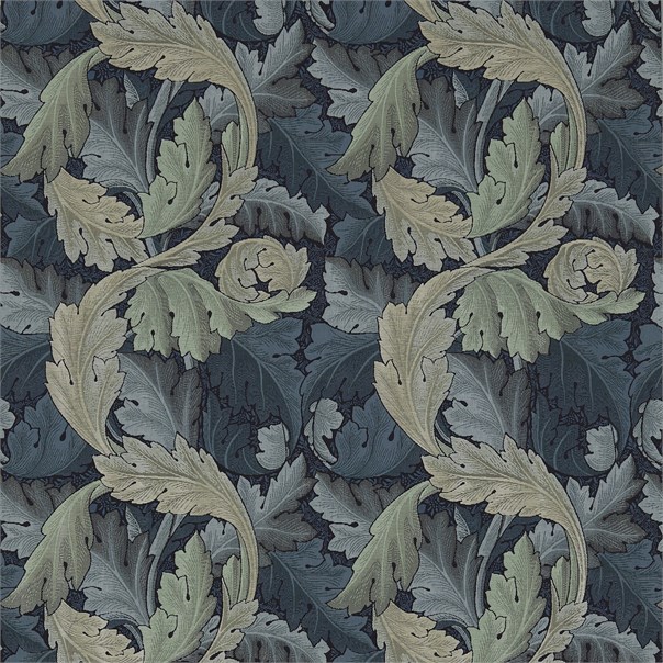 Acanthus Tapestry Indigo/Mineral Fabric by William Morris & Co.