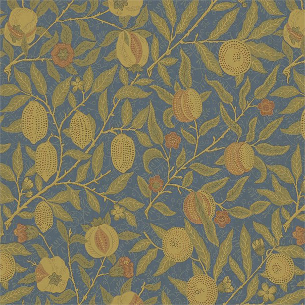 Fruit Blue/Thyme Fabric by William Morris & Co.