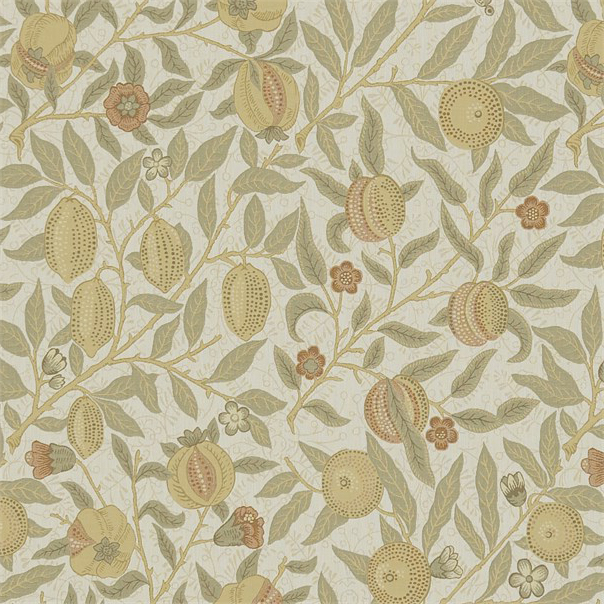 Fruit Parchment/Bayleaf Fabric by William Morris & Co.