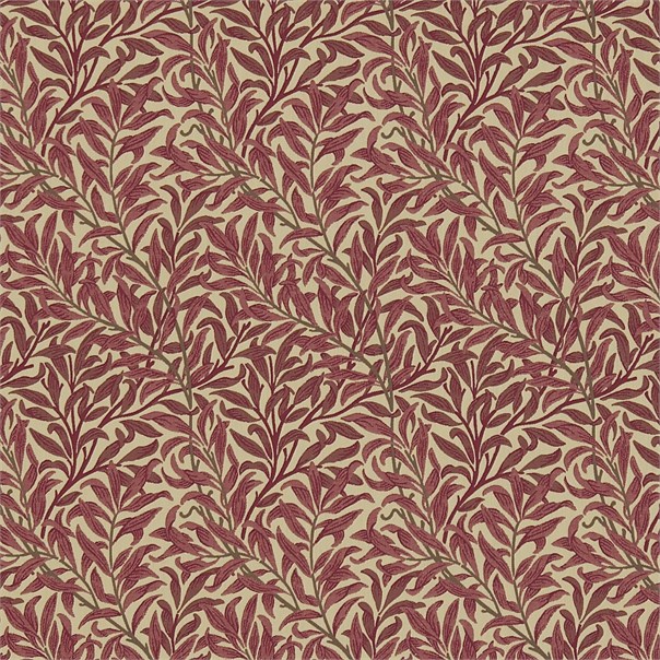 Willow Bough Crimson/Manilla Fabric by William Morris & Co.
