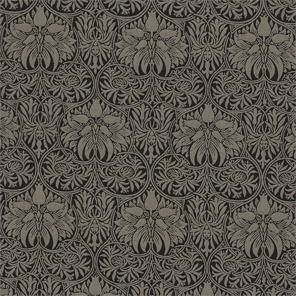 Crown Imperial Black/Linen Fabric by William Morris & Co.