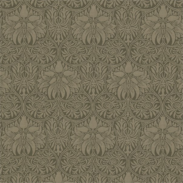 Crown Imperial Moss/Biscuit Fabric by William Morris & Co.