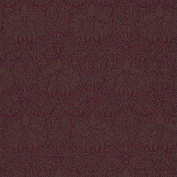 Crown Imperial Claret/Bullrush Fabric by William Morris & Co.