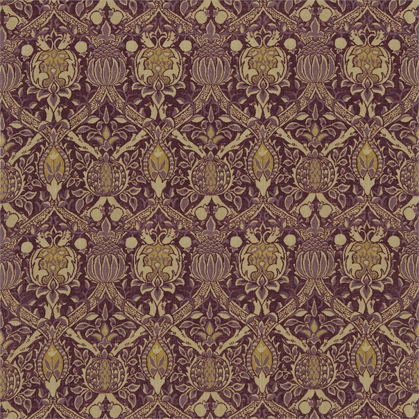 Granada Wine/Linen Fabric by William Morris & Co.