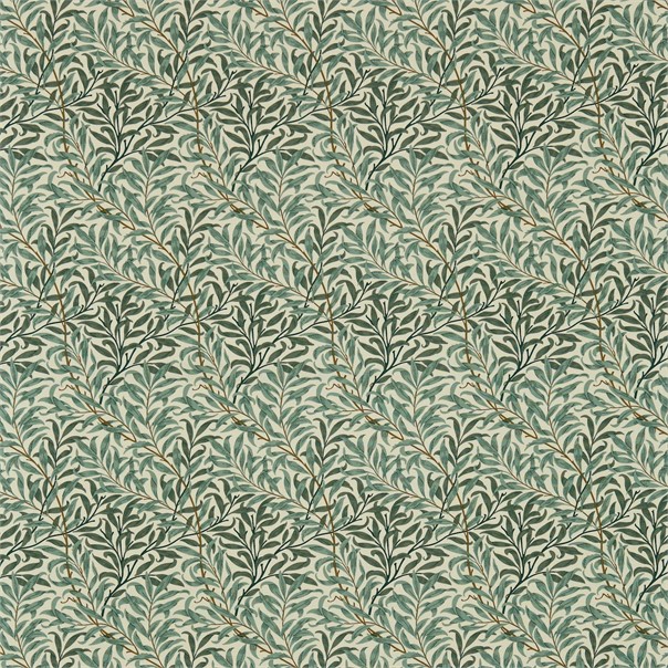Willow Bough Cream/Green Fabric by William Morris & Co.