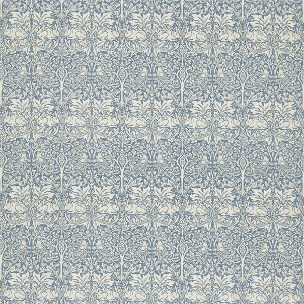 Brer Rabbit Slate/Vellum Fabric by William Morris & Co.