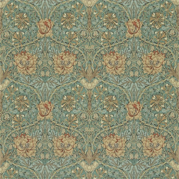 Honeysuckle & Tulip Privet/Honeycombe Fabric by William Morris & Co.