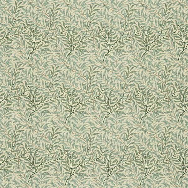 Willow Boughs Cream/Pale Green Fabric by William Morris & Co.
