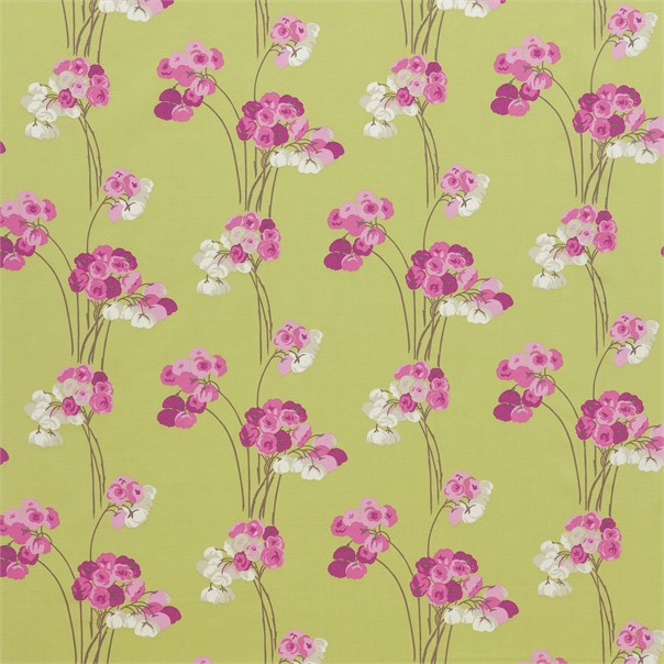 Eva Cerise Bark Neutral and Lime Fabric by Harlequin