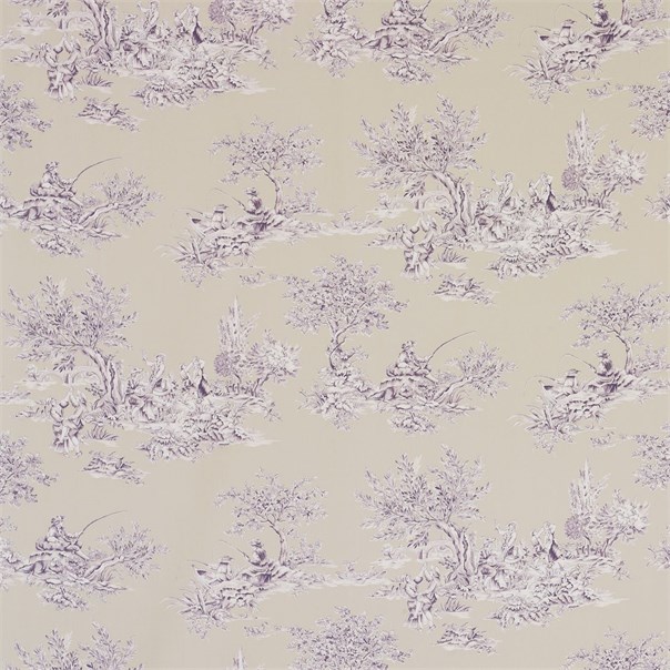 Etienne Aubergine and Neutrals Fabric by Harlequin