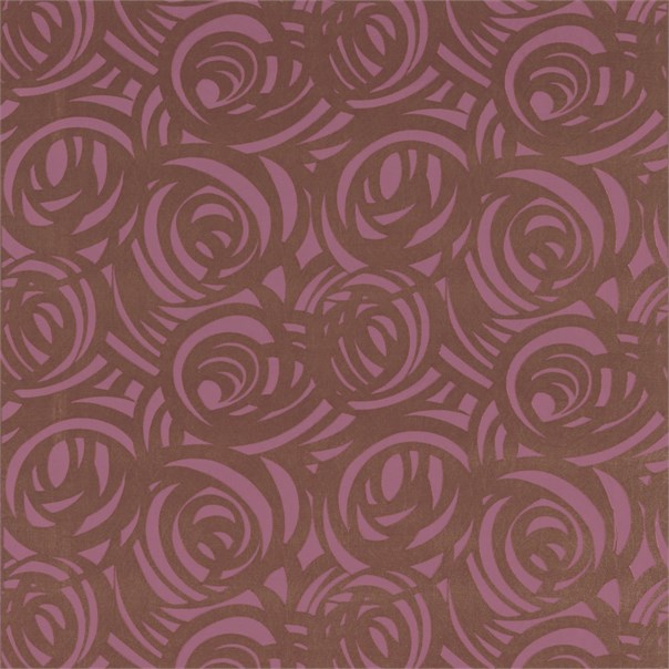 Vortex Coffee and Rose Pink Fabric by Harlequin