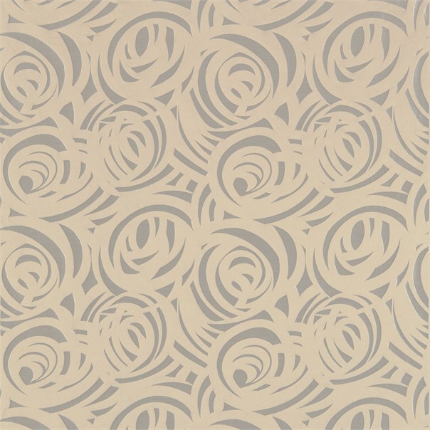 Vortex Latte and Silver Fabric by Harlequin