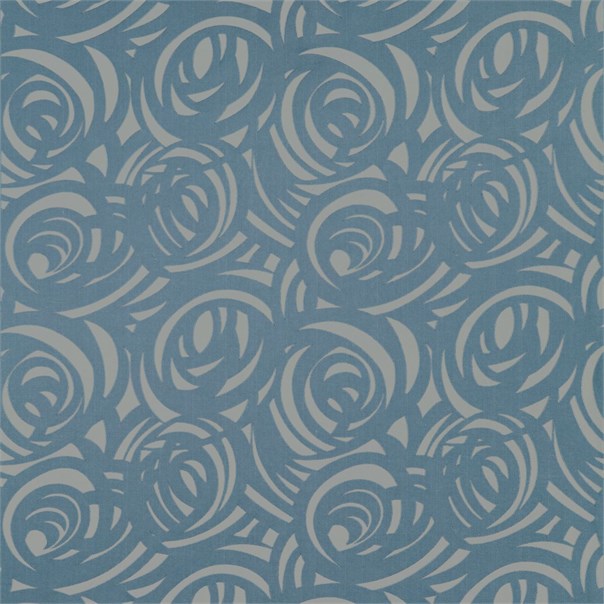 Vortex Smokey Blue and Neutral Fabric by Harlequin