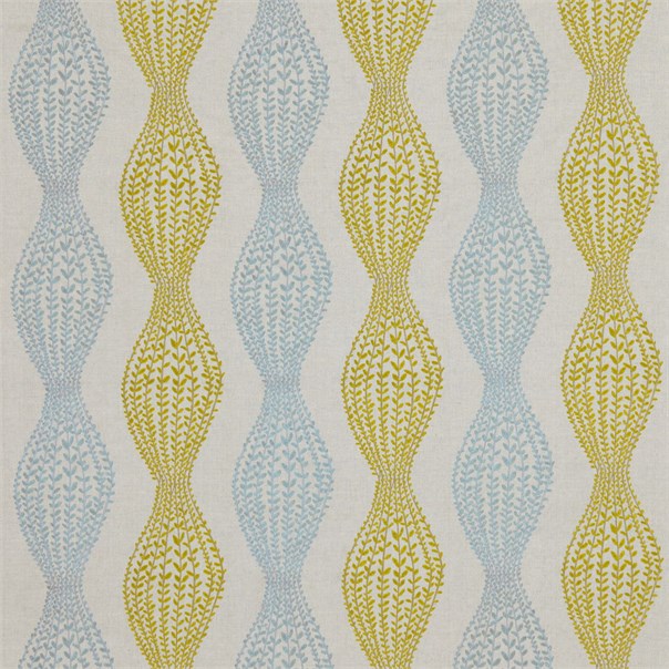 Betula Chartreuse Duck Egg and Neutral Fabric by Harlequin