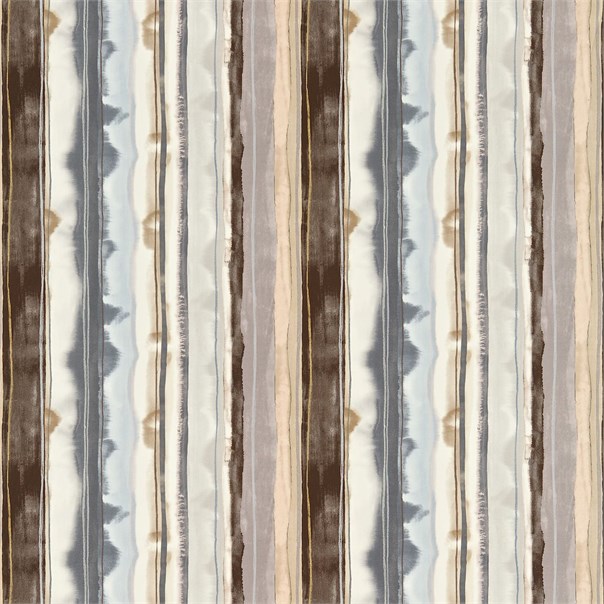 Demeter Stripe Peat/Zinc/Natural Fabric by Harlequin