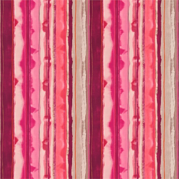 Demeter Stripe Hot Pink/Fuchsia/Shell Fabric by Harlequin
