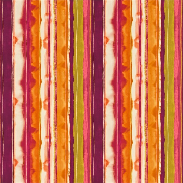 Demeter Stripe Fuchsia/Paprika/Turmeric Fabric by Harlequin