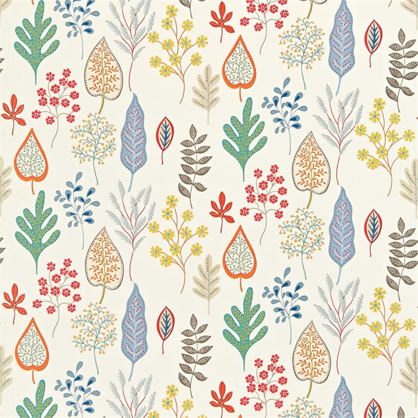 Zosa Lily Tangerine Seaglass Fabric by Harlequin