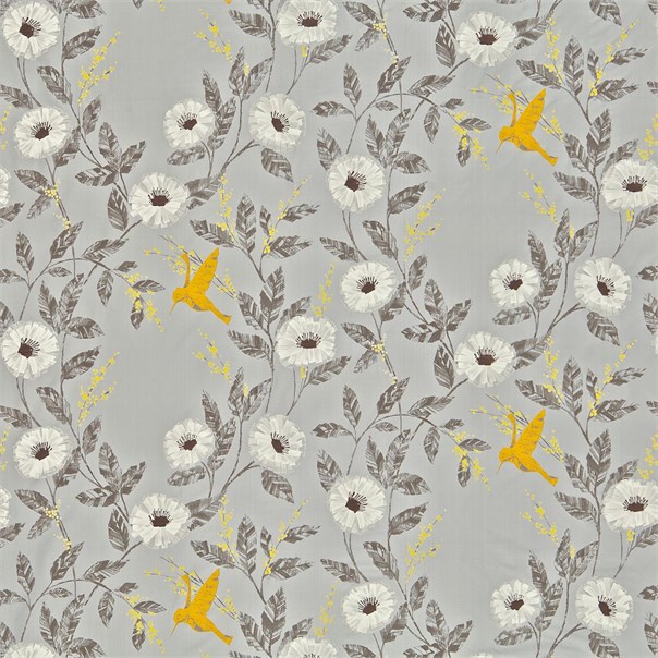 Sephora Slate/Mustard Fabric by Harlequin