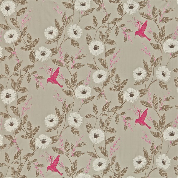 Sephora Dove/Fuchsia Fabric by Harlequin