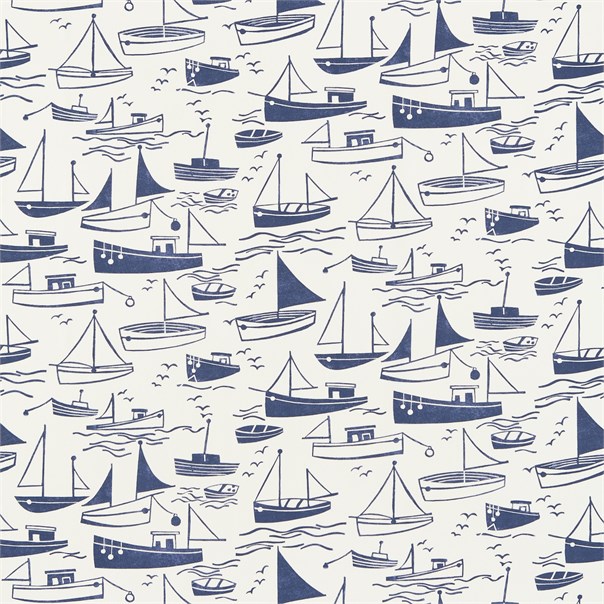 Sail Away Navy and Neutral Fabric by Harlequin