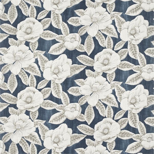 Floria Indigo/Taupe Fabric by Harlequin