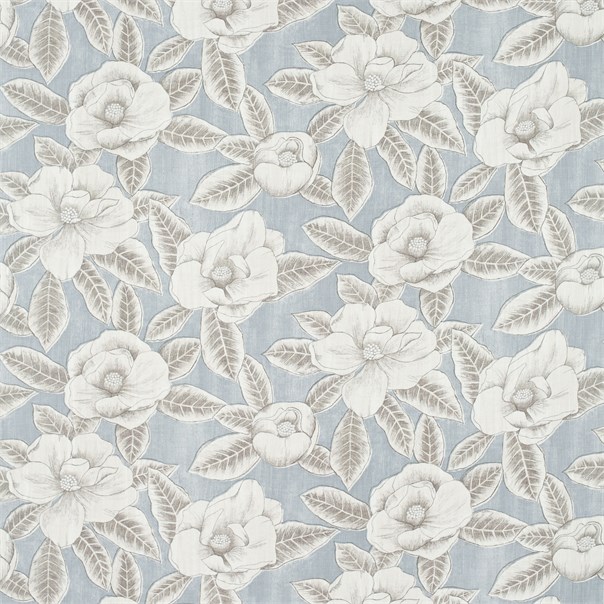 Floria Powder Blue/Linen Fabric by Harlequin