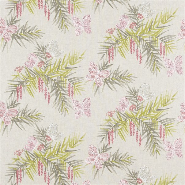 Floret Peach/Linen Fabric by Harlequin