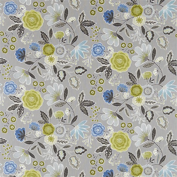 Caspia Slate/Seagrass Fabric by Harlequin