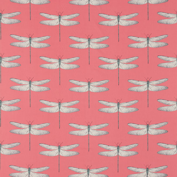 Demoiselle Coral/Mint Fabric by Harlequin