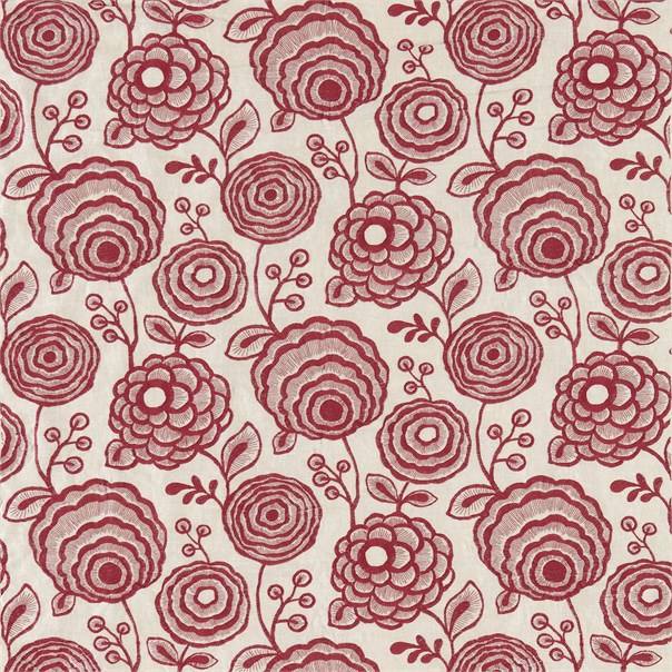 Beatrice Neutral and Maroon Fabric by Harlequin