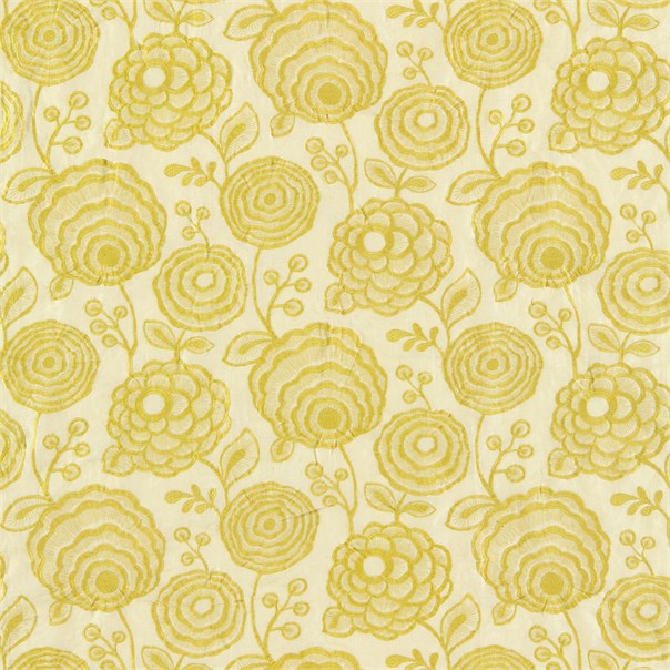 Beatrice Chartreuse and Neutral Fabric by Harlequin