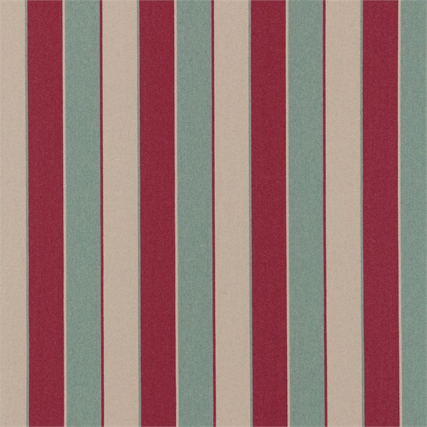 Remi Stripe Maroon Duckegg and Neutral Fabric by Harlequin