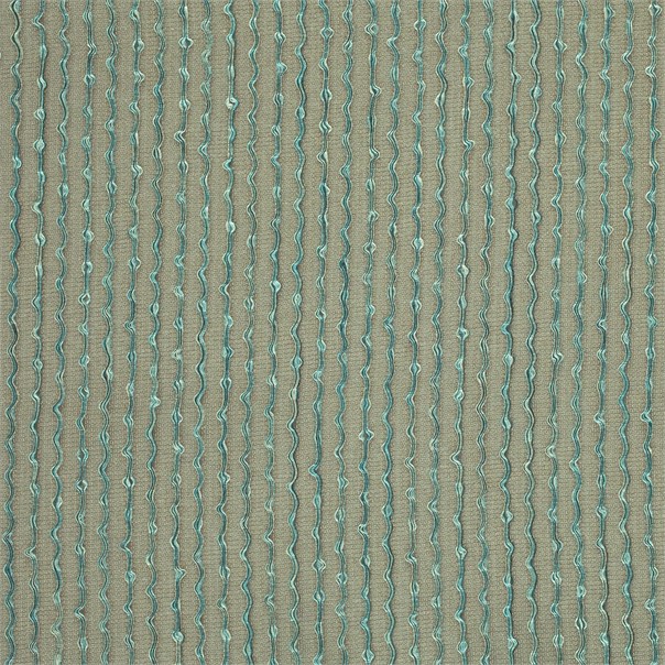 Ripple Teal/Linen Fabric by Harlequin