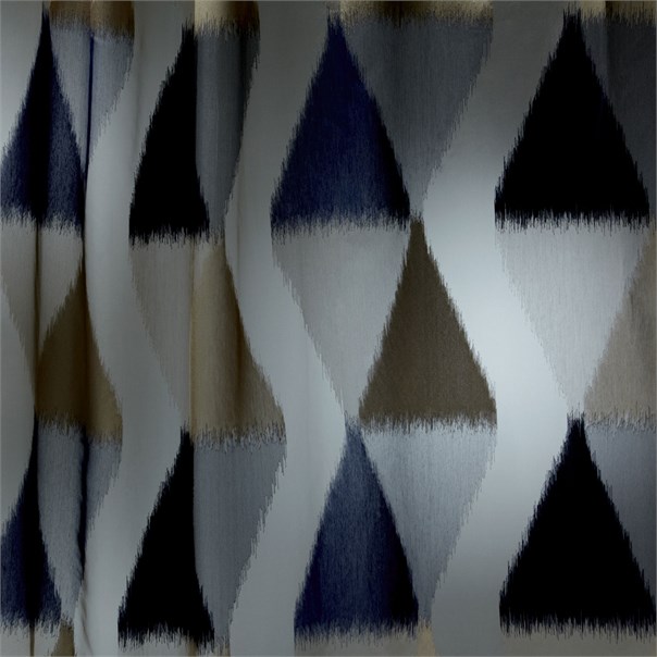 Define Indigo/Neutral Fabric by Harlequin