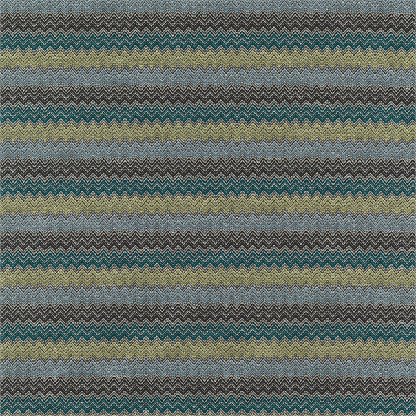 Chevron Teal Citrus Ice Charcoal Fabric by Harlequin