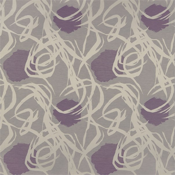 Soleil Lilac Smoke Neutral Fabric by Harlequin
