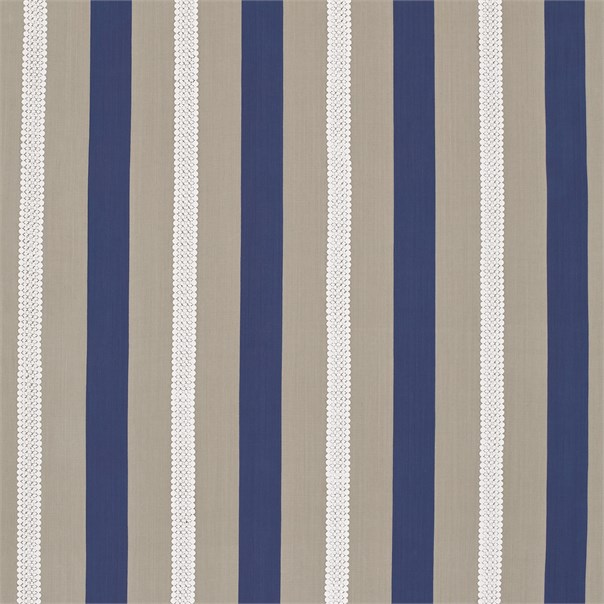 Celsie Indigo/Linen Fabric by Harlequin