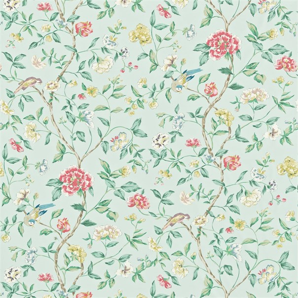 Sissinghurst Eggshell/Rose Fabric by Sanderson